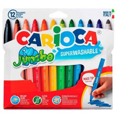 CAJA 12 ROTULADORES JUMBO COLORES SURTIDOS CARIOCA 40569 (Espera 4 dias)