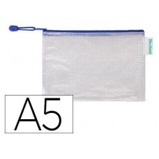 PACK DE 8 BOLSAS ZIPPER MULTIUSOS PVC - CON CIERRE CREMALLERA A5 COLOR AZUL TARIFOLD 509021 (Espera 4 dias)