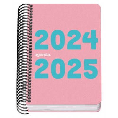 AGENDA ESCOLAR 2024-2025 TAMAÑO A6 TAPA POLIPROPILENO  DÍA PÁGINA MEMORY BASIC ROSA DOHE 51764 (Espera 4 dias)