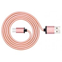Cable USB a Tipo C (Carga  y Transferencia) Metal Rosa 1m Biwond (Espera 2 dias)