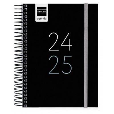 AGENDA ESCOLAR 2025-2026 TAMAÑO A5 TAPA CARTON FORRADO SEMANA VISTA MODELO SYSTEM BASIC NEGRO DOHE 52059 (Espera 4 dias)