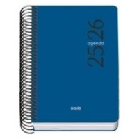 AGENDA ESCOLAR 2025-2026 TAMAÑO A6 TAPA CARTON FORRADO DÍA PÁGINA MODELO ESENCIAL BASIC AZUL DOHE 52076 (Espera 4 dias)