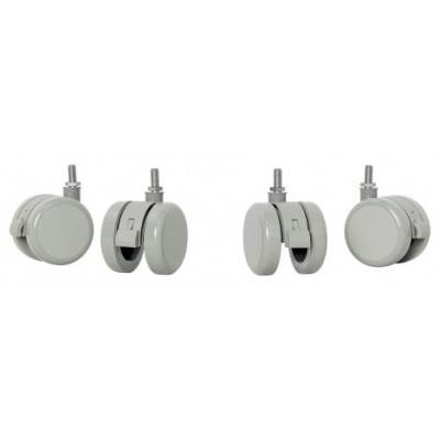 PACK DE 4 RUEDAS PARA MESA EL&Eacute;CTRICA COLOR GRIS LEITZ 53740085 (Espera 4 dias)