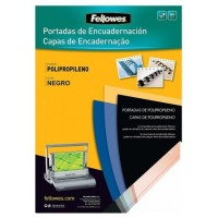 PACK 100 PORTADAS POLIPROPILENO NEGRO 450 MICRAS A4 FELLOWES 54772 (Espera 4 dias)