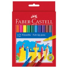 ESTUCHE CARTÓN 12 ROTULADORES ESCOLARES FABER CASTELL 554201 (Espera 4 dias)