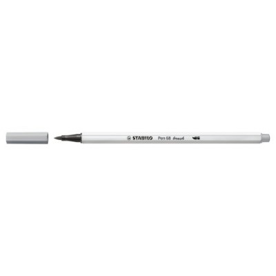 ROTULADOR PUNTA FIBRA PINCEL PEN 68 BRUSH GRIS MEDIO STABILO 568/95 (MIN10) (Espera 4 dias)