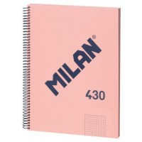 LIBRETA CON ESPIRAL, PAPEL CUADRICULADO, 80 HOJAS A4, SERIE 1918, ROSA MILAN 57143E80P (Espera 4 dias)