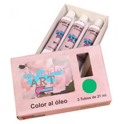 CAJA 3 TUBOS 21ML. ÓLEO Nº.47 VERDE PERMANENTE WONDER ART BY PRYSE 6250047 (Espera 4 dias)