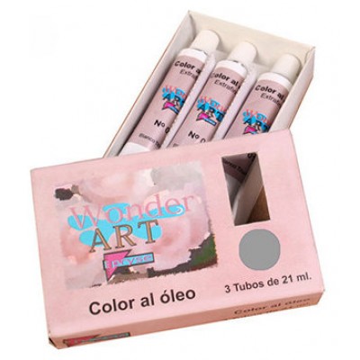 CAJA 3 TUBOS 21ML. ÓLEO Nº.61 GRIS WONDER ART BY PRYSE 6250061 (Espera 4 dias)