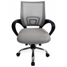 EQUIP SILLA DE OFICINA DE MALLA COLOR GRIS CLARO DISEÑO ERGONOMICO