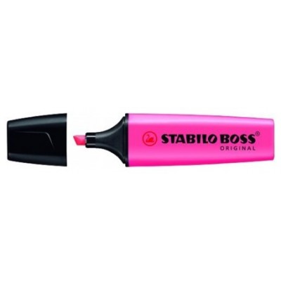 MARCADOR FLUORESCENTE BOSS ORIGINAL TRAZO 2/5MM. ROSA STABILO 70/56 (MIN10) (Espera 4 dias)