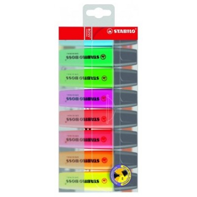 ESTUCHE 8 MARCADORES FLUORESCENTES BOSS TRAZO 2/5MM. SURTIDOS STABILO 70/8 (Espera 4 dias)