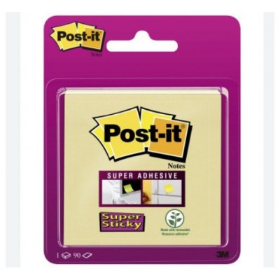 BLISTER BLOC 90 HOJAS NOTAS ADHESIVAS 76X76MM SUPER STICKY CANARY YELLOW 6920SS-CY-EU POST-IT 7100172338 (Espera 4 dias)