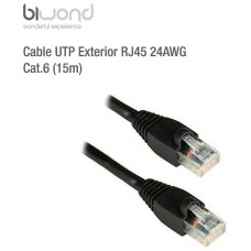 Cable UTP Exterior RJ45 24AWG CAT6 (15m) BIWOND (Espera 2 dias)