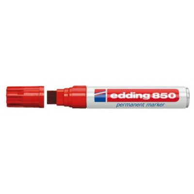 MARCADOR PERMANENTE PUNTA BISELADA 5-16MM 850 ROJO EDDING 850-02 (MIN5) (Espera 4 dias)