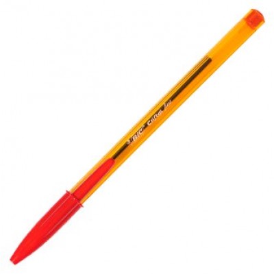 BOLIGRAFO CRISTAL FINE CUERPO NARANJA TRAZO 0,3 MM. COLOR ROJO BIC 872720 (MIN50) (Espera 4 dias)