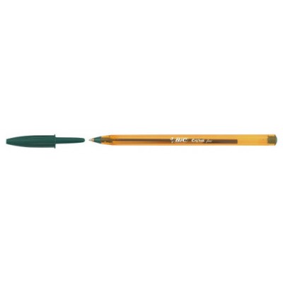 BOLIGRAFO CRISTAL FINE CUERPO NARANJA TRAZO 0,3 MM. COLOR VERDE BIC 872729 (MIN50) (Espera 4 dias)