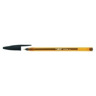 BOLIGRAFO CRISTAL FINE CUERPO NARANJA TRAZO 0,3 MM. COLOR NEGRO BIC 872731 (MIN50) (Espera 4 dias)