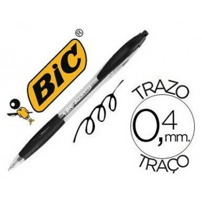 BOLIGRAFO RETRACTIL TRAZO 0,4 MM. ATLANTIS NEGRO BIC 887132 (MIN12) (Espera 4 dias)