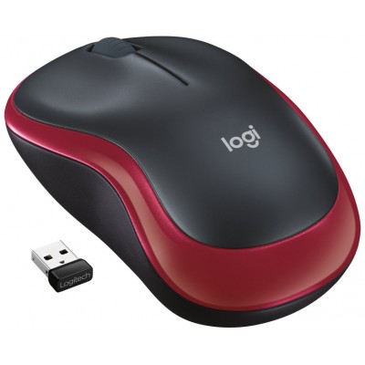 MOUSE LOGITECH WIRELESS M185 RED P/N:910-002237