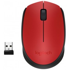 LOGITECH Raton m171 optico wireless rojo