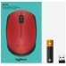 LOGITECH Raton m171 optico wireless rojo