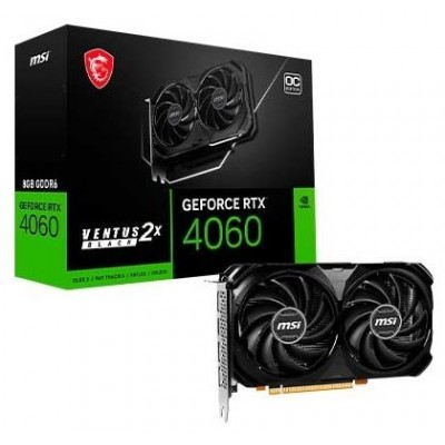 TARJETA GRAFICA MSI RTX 4060 VENTUS 2X BLACK 8GB OC