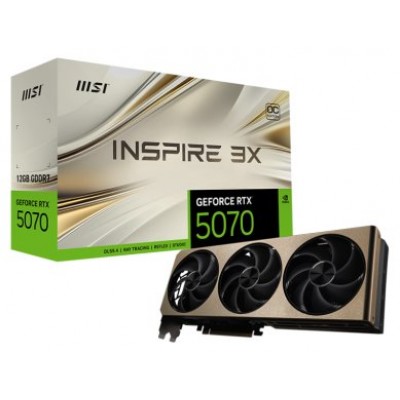MSI GeForce RTX 5070 12G INSPIRE 3X OC NVIDIA 12 GB GDDR7 (Espera 4 dias)