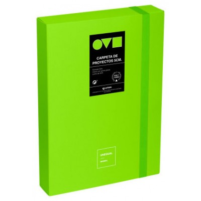 CAJA DE PROYECTOS 5CM EN POLYFOAM UNEQUAL MINIMAL VERDE GRAFOPLAS 91271221 (Espera 4 dias)