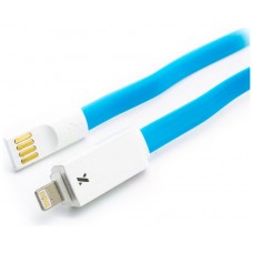 Cable Lightning Plano LED  iPhone/iPad Azul (Espera 2 dias)
