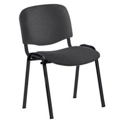 SILLA CONFIDENTE ECONÓMICA ESTRUCTURA DE TUBO METÁLICO RESPALDO Y ASIENTO TAPIZADOS COLOR NEGRO ROCADA 965/4 (Espera 4 dias)