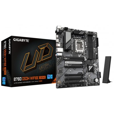PLACA BASE GIGABYTE B760 DS3H  WIF6E GEN5 1700 AX ATX 4XDDR5 PLACA BASE GIGABYTE B760 DS3H  WIF6E GEN5 1700 AX ATX 4XDDR5