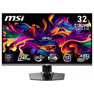 MSI MPG 322URX QD-OLED pantalla para PC 80 cm (31.5") 3840 x 2160 Pixeles 4K Ultra HD Negro (Espera 4 dias)