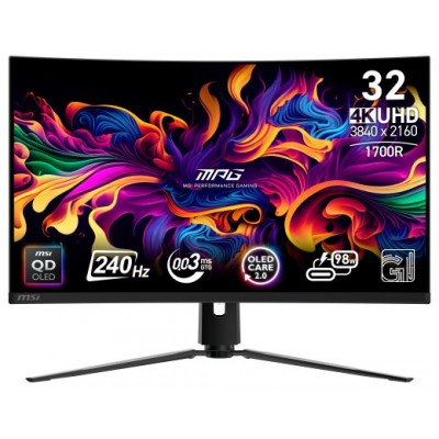 MSI MPG 321CURX QD-OLED pantalla para PC 80 cm (31.5") 3840 x 2160 Pixeles 4K Ultra HD Negro (Espera 4 dias)