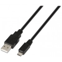 AISENS - CABLE USB 2.0, TIPO A/M-MICRO B/M, NEGRO, 3.0M