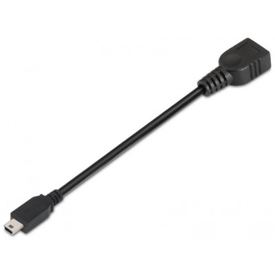 CABLE USB 2.0 OTG TIPO MINI BM-AH NEGRO 15CM AISENS