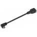 AISENS - CABLE USB 2.0 OTG ACODADO, TIPO MINI B/M-A/H, NEGRO, 15CM