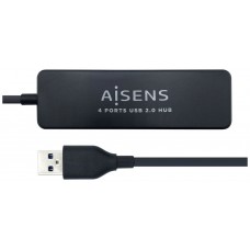 HUB USB AISENS 4P USB 2.0 TIPO A/M A A/H A104-0402
