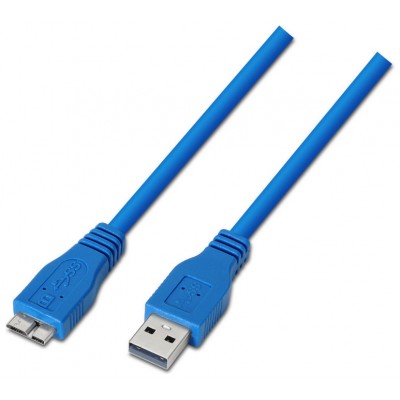 AISENS - CABLE USB 3.0, TIPO A/M-MICRO B/M, AZUL, 1.0M