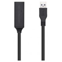 AISENS CABLE USB 3.0 PROLONGADOR CON AMPLIFICADOR Y ALIM., TIPO A/M-A/H, NEGRO, 15M CABLE USB