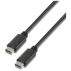 CABLE USB 2.0 3A TIPO USB-CM-USB-CM NEGRO 2.0M AISENS