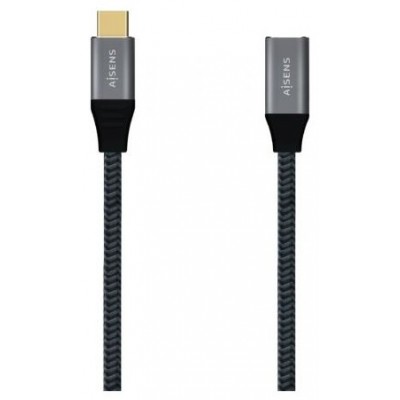 AISENS - CABLE USB 3.2 GEN2x2 ALUMINIO 20GBPS 5A 100W, TIPO USB-C/M-USB-C/H, GRIS, 1.0M