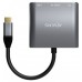 AISENS - Conversor USB-C A HDMI/USB-C/TIPO A USB 3.0, 3 EN 1, GRIS, 15 CM