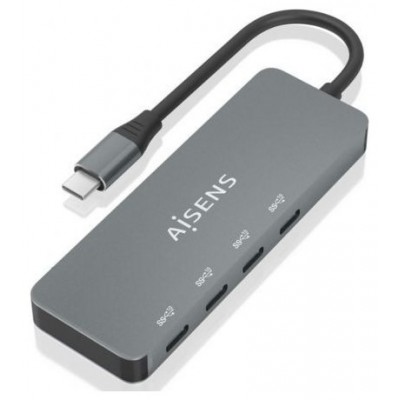 HUB USB 3.2 GEN2 10G USB-C/M-4xUSB-C/H GRIS 15CM