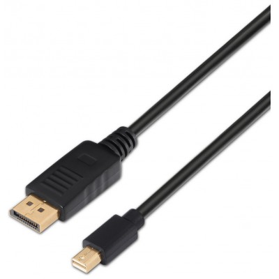 AISENS - CABLE MINI DP A DISPLAYPORT V1.2 4K@60HZ, MDP/M-DP/M, NEGRO, 2.0M