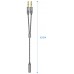 ADAPTADOR AUDIO JACK 3.5 4PIN H-2XJACK 3.5 3PIN M GRIS
