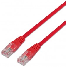 AISENS - CABLE DE RED LATIGUILLO RJ45 CAT.5E UTP AWG24, ROJO, 1.0M