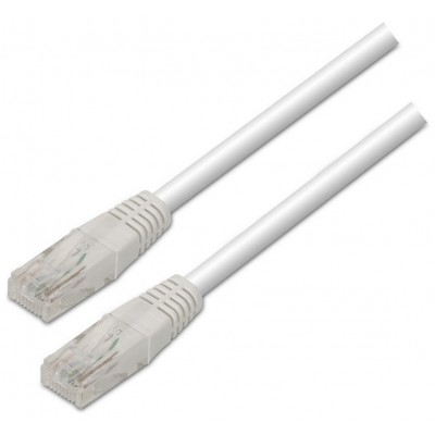 AISENS - CABLE DE RED LATIGUILLO RJ45 CAT.5E UTP AWG24, BLANCO, 5.0M