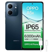 OPPO A5x 16,9 cm (6.67") SIM doble 4G USB Tipo C 4 GB 128 GB 6000 mAh Azul (Espera 4 dias)