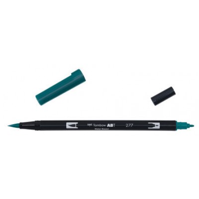 ROTULADOR DOBLE PUNTA PINCEL DUAL BRUSH-277 - COLOR DARK GREEN. TOMBOW ABT-277 (Espera 4 dias)